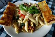 Penne With Chicken, Spinach & Pine Nuts